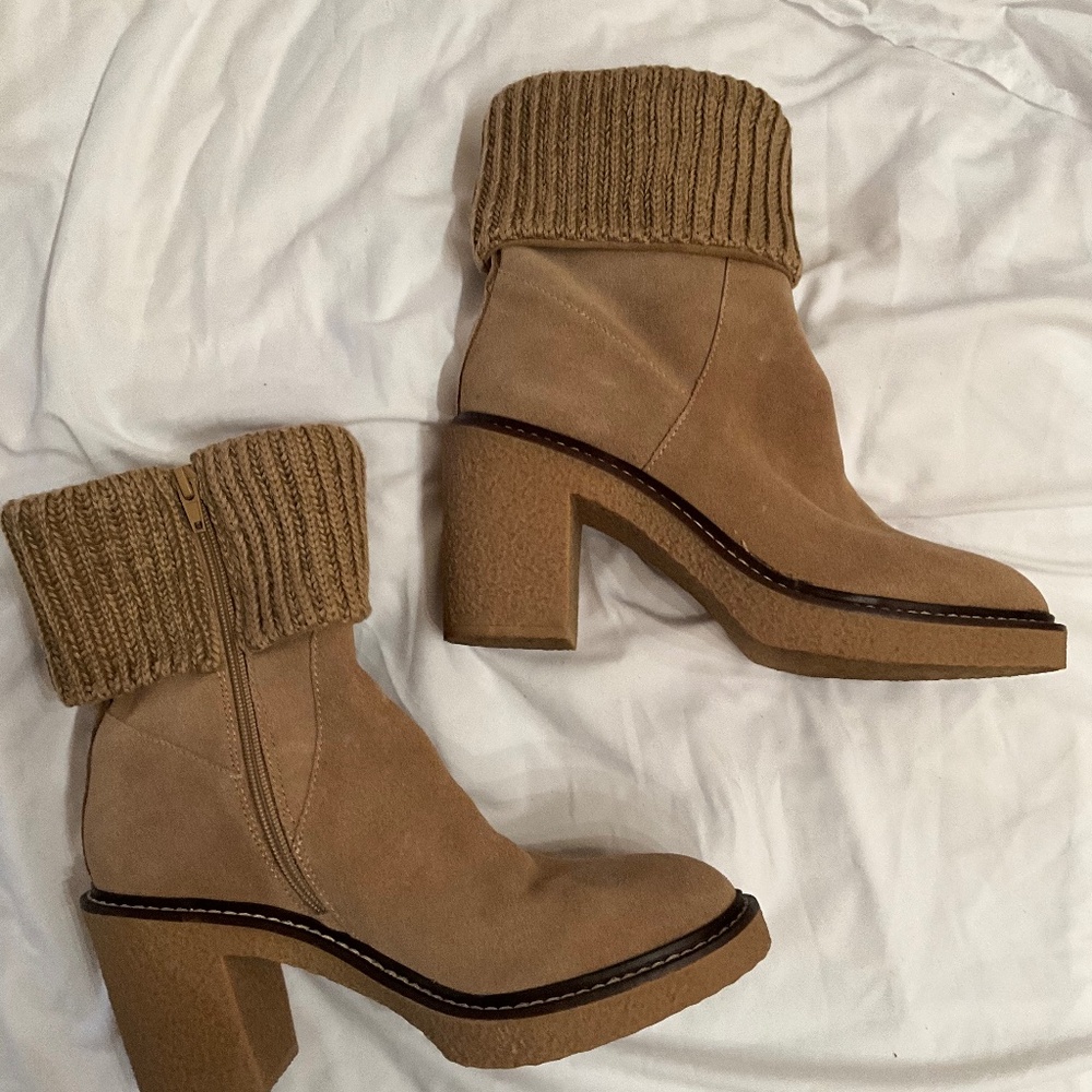 Steve Madden Brown Suede Ankle Boots, Size 8